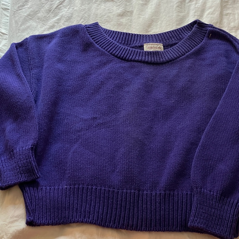 Elegant Purple Crew Neck Sweater